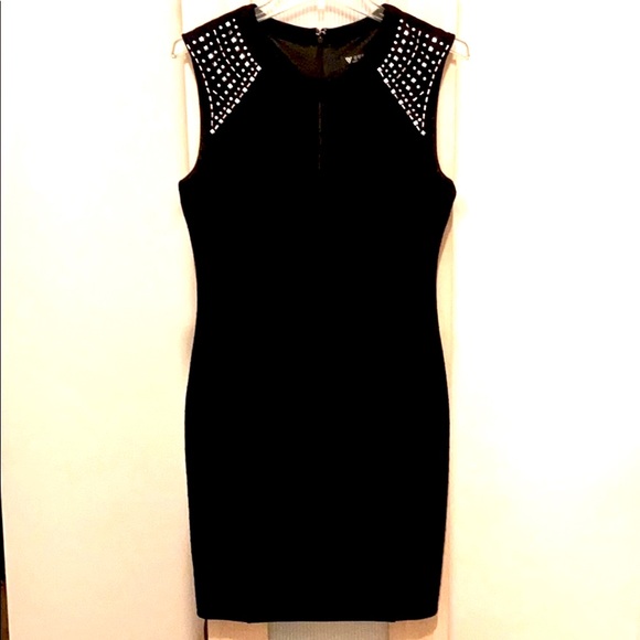 SEXY! GUESS Black Dress EMBELLISHED  PEEKABOO - Picture 2 of 8